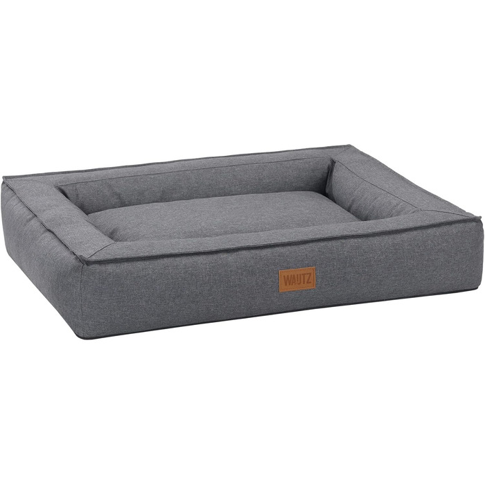 Крісло-ліжко для собак XL 105 x 80 см, сірий, знімний велюровий чохол та м'якою підстилкою, 105 x 80 x 19 см