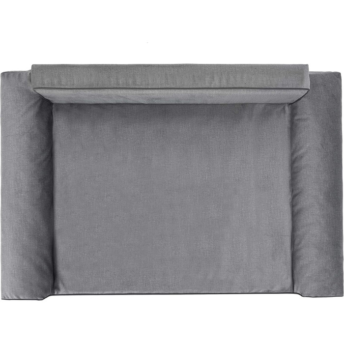 Ліжко для собак та котів, корзина XXL, сірий колір, знімний чохол, 116x78 см