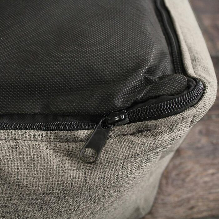 Ортопедичне собаче ліжко Tierlando® Goofy Couture з захистом для матраца, знімний чохол з меблевої тканини, для собак середніх та великих порід, розмір: 90x75 см, колір: графіт