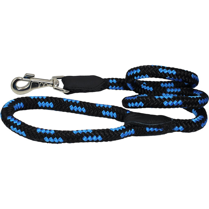 Собача повідок Dogs My Love, плетений, 1,8 м, синьо-чорний, XL, 1,8 см діаметр