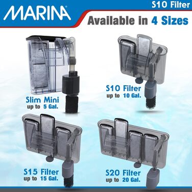 Внутрішній акваріумний фільтр Marina Slim S10 Power Filter для акваріумів до 38 л