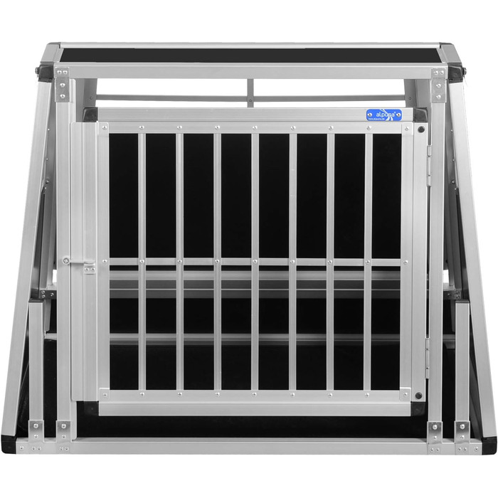 Transportbox N53 для собак - алюмінієва переноска 60x90x70 см з аварійним виходом, безпечний транспорт тварин в авто