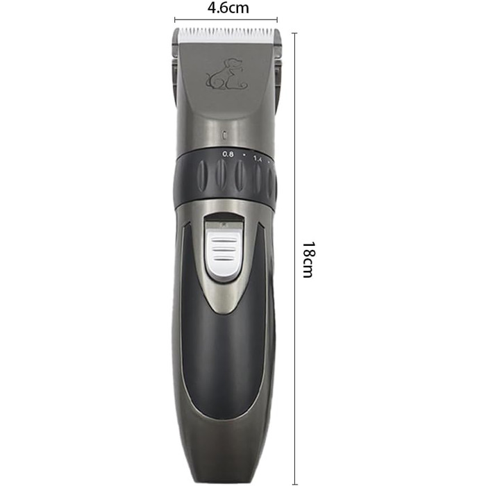 Професійна машинка для стрижки тварин Tierhaar: безшумна, акумуляторна, для котів, собак, коней, комплект