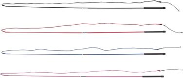 Лонжа NETPROSHOP з фібрагласу, роздільна, довжина 180/200 см, гумовий накладка, чорний колір