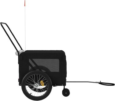 Фарм-причіп LAPOOH для собак чорного кольору, з оксфордської тканини та металу. Причіп для велосипеда, вантажний причіп, ручний візок, вантажний велосипедний причіп. Артикул: 93947