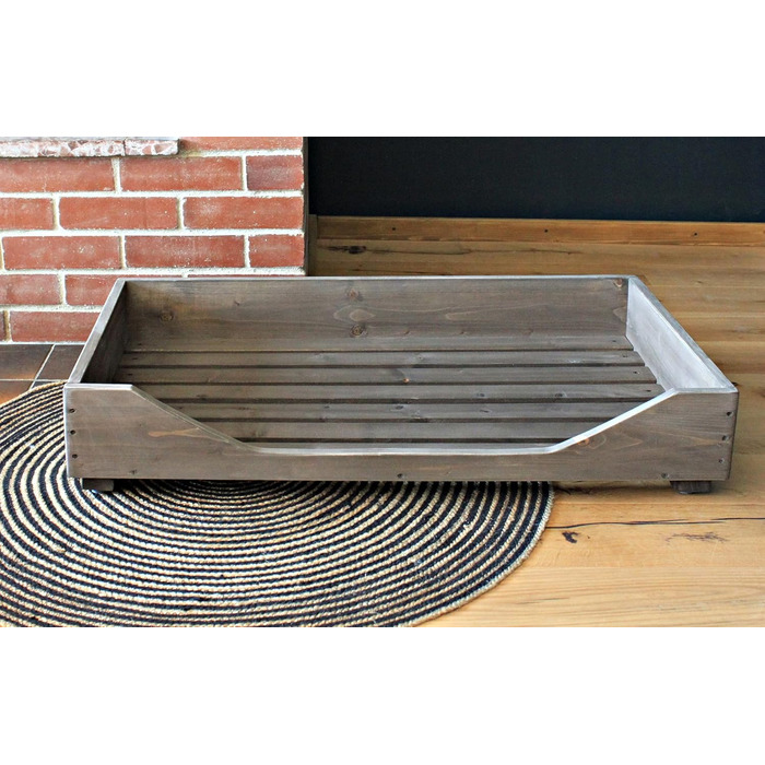 Ліжко для собак Dekorie з масиву хоза - 60-110 x 40-60 см. Підходить для собак різних розмірів. Колір: коричневий, вінтаж. Клітка/софа для собак/кішок