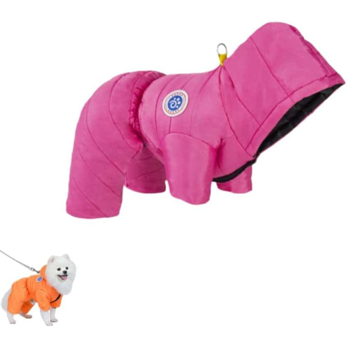 Зимовий теплий одяг для собак Преміум-якості: тепла куртка для маленьких та середніх собак, водонепроникна та вітрозахисна (Рожева, M)