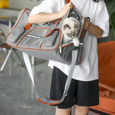 Транспортна переноска для собак та котів, складна, для подорожей в авто, сумка-переноска для тварин