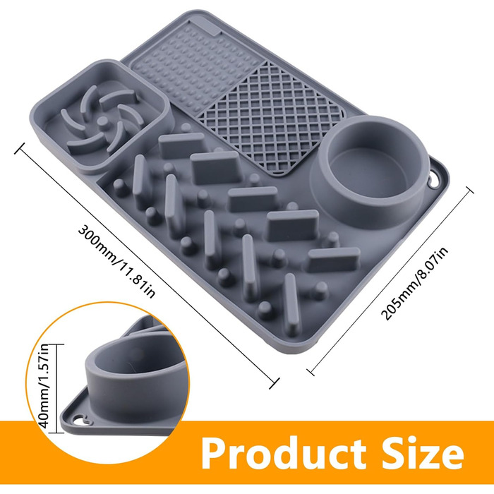 Лежанка-заспокійник для собак Schleckmatte Hund 30x20.5 см з присосками, антиковзаюча, BPA-Free, для повільного годування, зменшує тривожність під час купання, грумінгу та тренувань