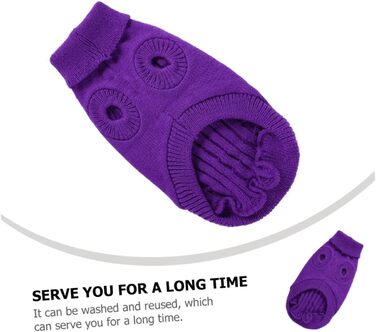 Пов'язка на голову для собак POPETPOP з акрилових волокон, тепла, для зими, миється, багаторазова (S, фіолетовий)