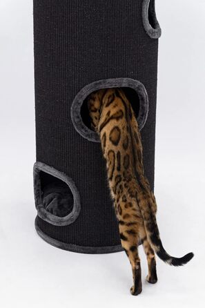 Petrebels Дряпка для котів - дряпка-домик, 110 см, чорна