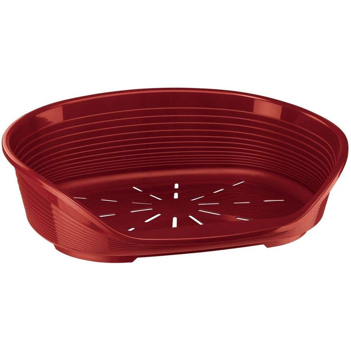 Лежанка для собак та котів Ferplast Siesta Deluxe, пластикова, бордовий колір, 62 x 41 x 23,5 см, зручна та миюча