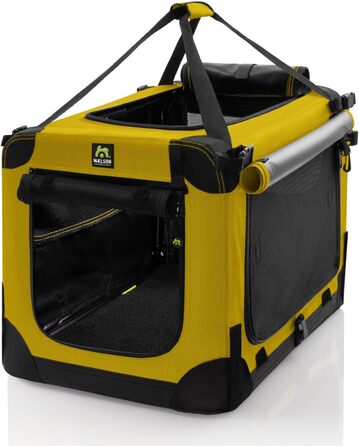 Кіньйон для собак Maelson Soft Kennel Safran Gelb, 62 см - складана переноска для собак, 62 x 41 x 41 см