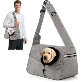 Сумка-переноска для собак та котів ALLSOPETS, сірого кольору, до 5 кг