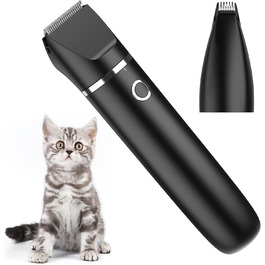 Триммер для обрізки кігтів собак з керамічним лезом - IPX7, USB, безпечний, тихий, чорний