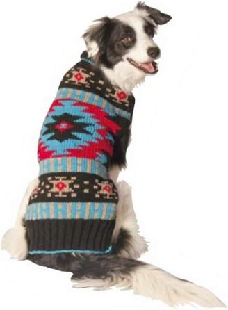 Светр для собак Chilly Dog Southwest XXL, чорний, теплий в'язаний одяг для собак великих порід