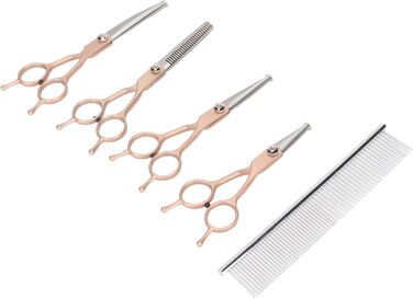 Набір ножиць для грумінгу собак та котів з нержавіючої сталі, безпечні закруглені кінчики
