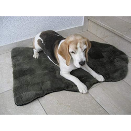 Лежанка з натуральної овечої вовни Reissner Lammfelle Engel для котів та собак (Patch, Mushroom, сірий)