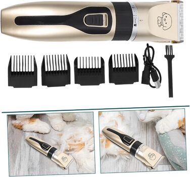 Електрична машинка для грумінгу собак Leiser з титано-керамічним лезом - безпечний тример для вух, лап, обличчя. Низька вібрація, підходить для чутливої шкіри. Акумуляторний.