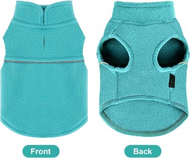 Тепла флісова жилетка для собак, пухнастий пуловер для цуценят, одяг для маленьких собак, дівчаток та хлопчиків (XXS, блакитний, зелений)
