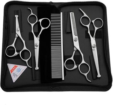 Набір для стрижки шерсті домашніх тварин: ножиці для грумінгу собак та котів з безпечними закругленими кінцями