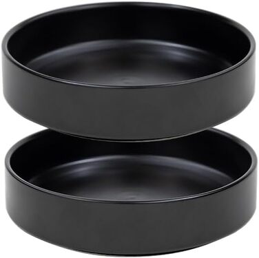 Котловий набір з кераміки для котів та кошенят (чорний), 15 x 4 см