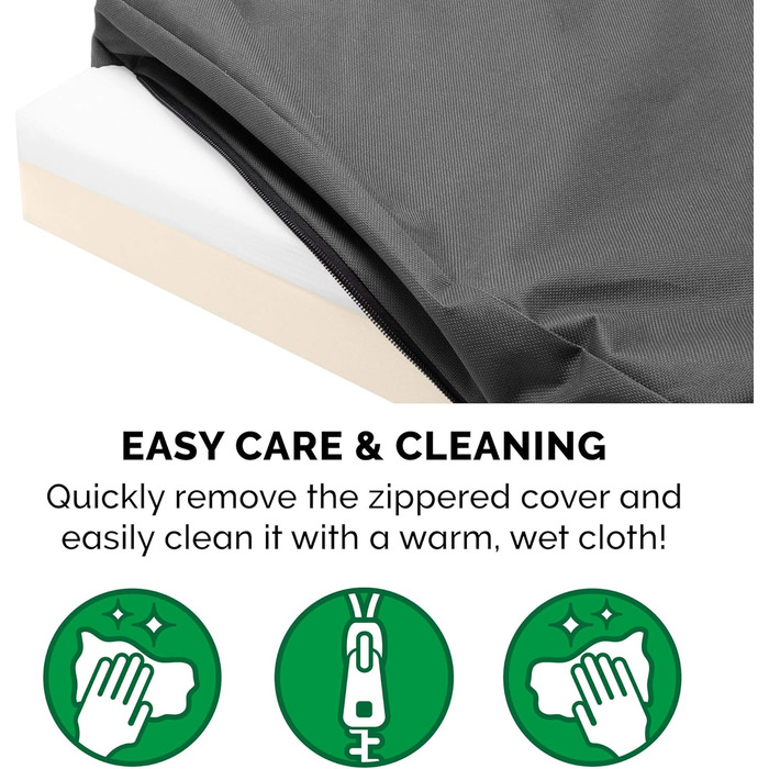 Лягу для собак Furhaven XL з піною-пам'яттю, вологостійкий, для дому та вулиці, з принтом логотипу, матеріал: оксфордський поліканвас, розмір: 102 x 81 x 10 см, сірий колір, великий (X-Large)