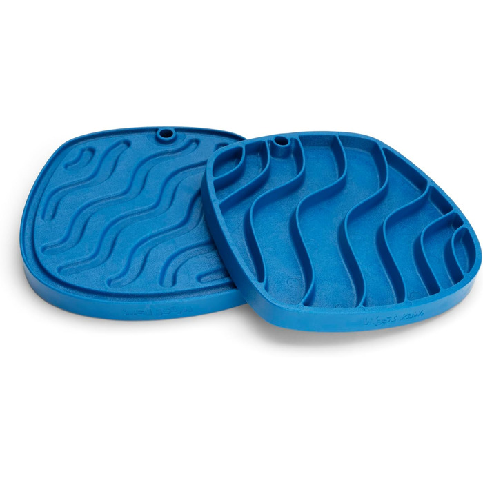 Килимок для годування West Paw Seaflex Feast Mat - універсальний, для повільного годування, з текстурою для лизання. Заохочує пошук їжі, підходить для вибагливих тварин. Легко миється (хвилі, марин).