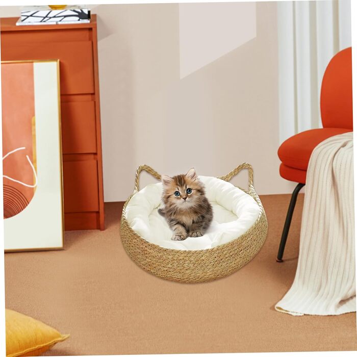 Кігтеточка-гніздо для котів Obelunrp, 43 см, круг, з м'яким подушкою, стійка до подряпин, для дому, для кошенят та великих котів