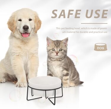 Миска для котячого корму POPETPOP з піднятою конструкцією та неслизьким дном, 14.5x8.5 см