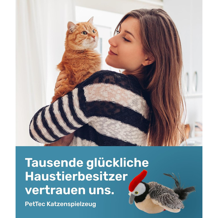 Інтерактивна іграшка для котів PetTec® з лазерним вказівником - автоматична, електрична, для зайнятості 24/7