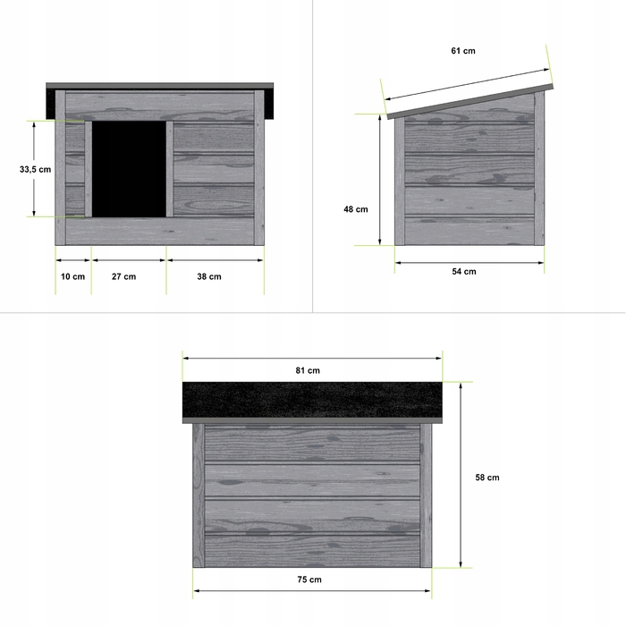 Будник для собак та котів LD1 утеплений + штора, серія TajgaWood