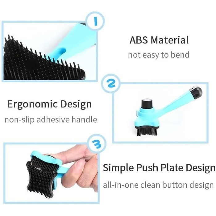 Щітка для собак, інструмент для догляду за шерстю, професійна якість (Blue)