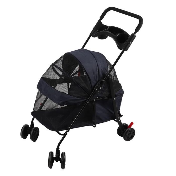 Дитяча та тваринна візок Yctze з 4 колесами, складаний, з кишенькою та тримачем для напоїв