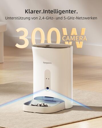 Автоматичний годівниця для котів SAWPAWS з камерою, 4.3L, WiFi, нічне бачення