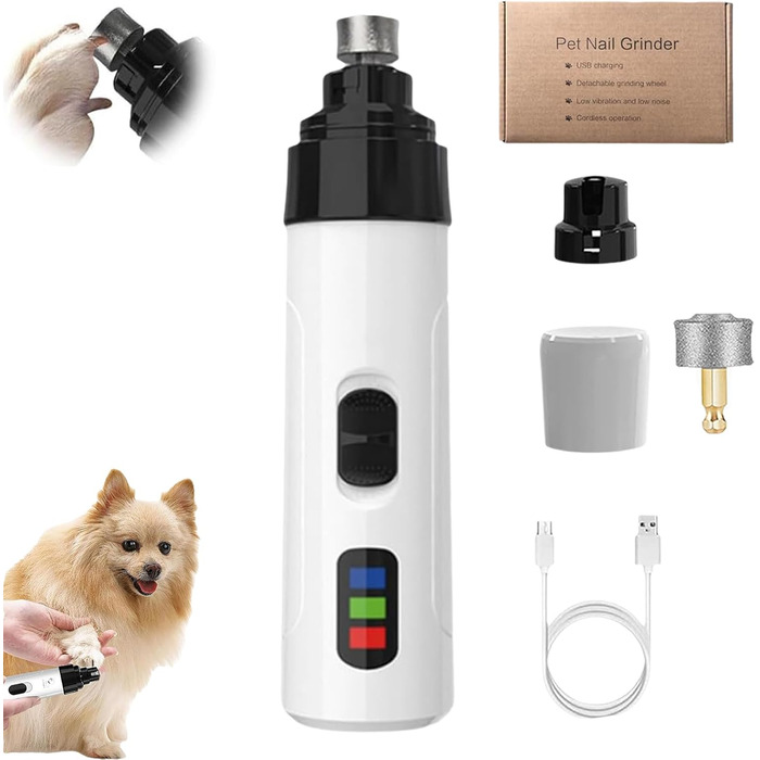 Електричний точило для нігтів Generish Silent Groom Pro для собак та котів, USB, преміум якість