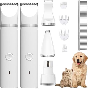 Мультитрим Про від Dr Pfoten: тиха професійна машинка для стрижки собак 4-в-1, 2 шт.