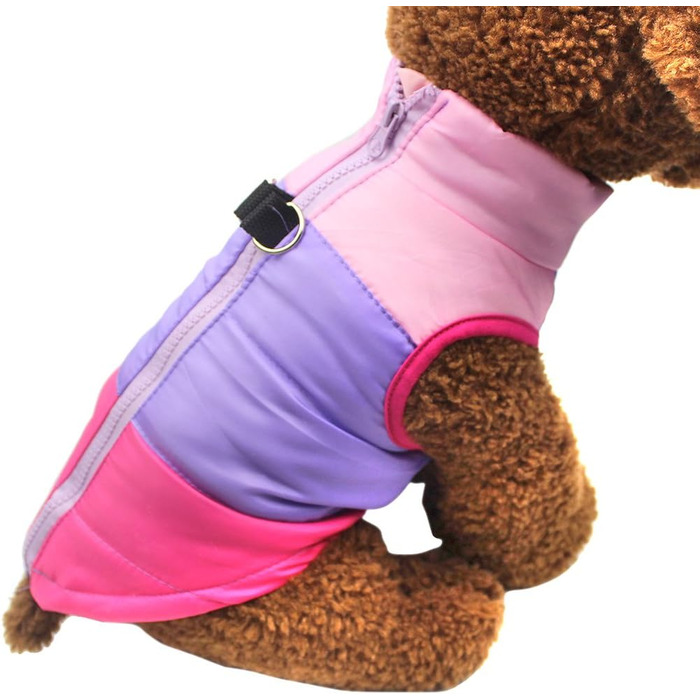 Зимовий теплий водонепроникний одяг для собак Idepet: куртка, пуловер, костюм для снігу. Розміри XS, S, M, L, M Rose