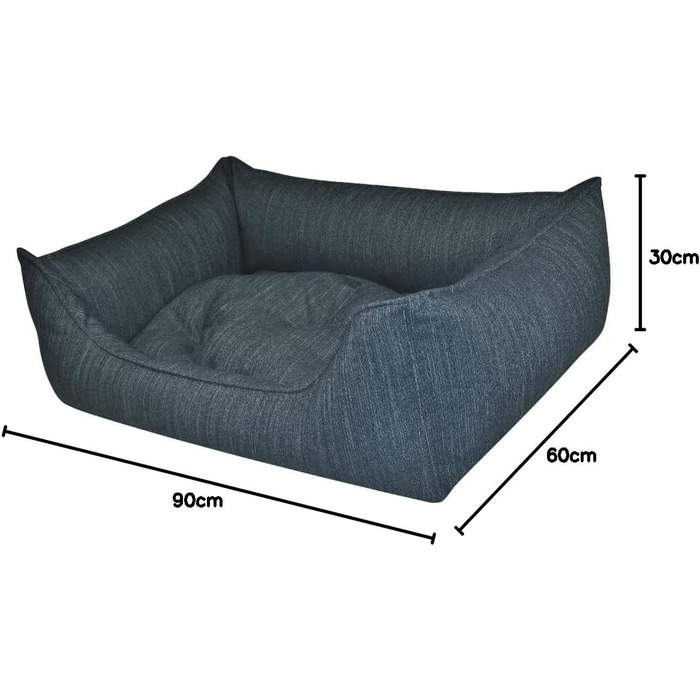 Килимок для собак Eco Dog Erde: знімний чохол та наповнення, що можна прати, для суглобів, м'який, міцний, преміум-якість, Made in Germany, розмір L (Блакитний)