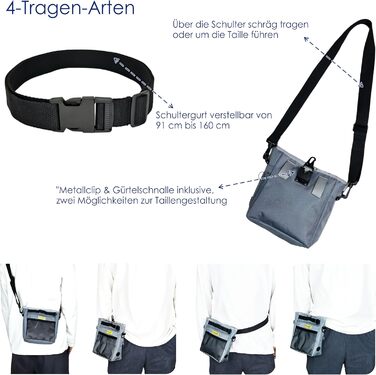 Сумка для ласощів для собак, багатофункціональна сумка для прогулянок з силіконовим кишеньком, мішок для корму для дресирування собак та дозатор ласощів, ідеальна для активного відпочинку на вулиці (Чорний 4 чашки) (6. Сірий 4 чашки)