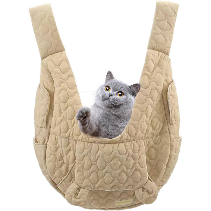 Рюкзак для собак і котів Sghtil: зручний, вентильований, для прогулянок та подорожей (Khaki)