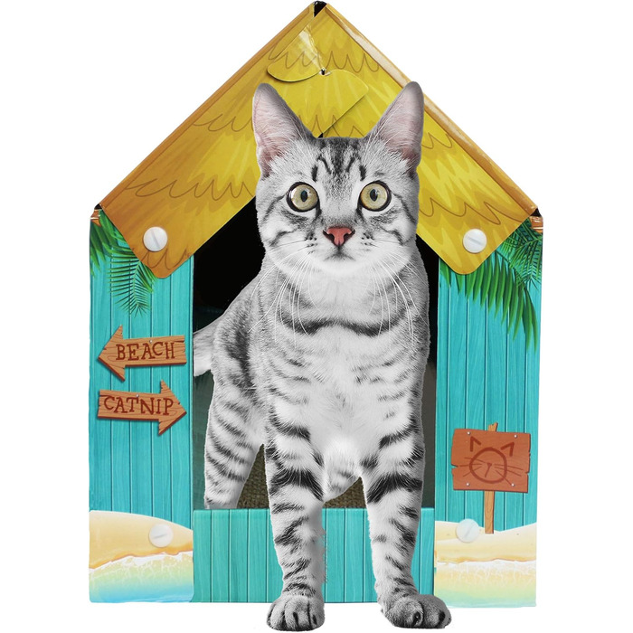 Будиночок для котів з кігтеточкою та котячою м'ятою Summer Kitty Cove