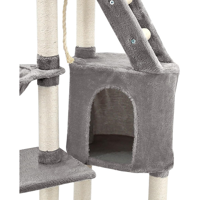 Дряпка для котів Beltom® Kratzbaum - ігровий комплекс, 120 см, сірий