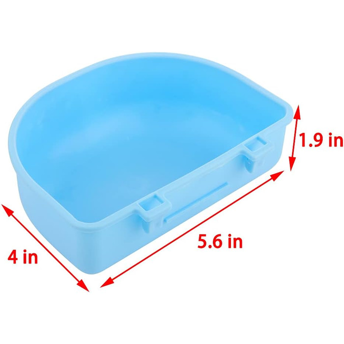 4 годівниці для кроликів та морських свинок, пластикові, підвісні, портативні (рожевий та блакитний)