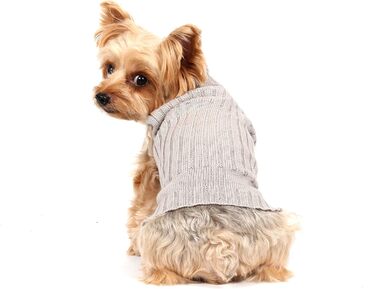 Пуловер для собак Doggy Dolly W073, сірий, зимовий, розмір L (46-48см груди, 31-33см спина)