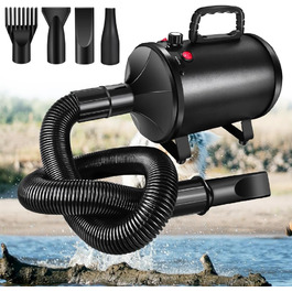 Професійний фен для собак та котів з насадкою - Tierhaartrockner, сушарка для тварин, 4 насадки, регулювання швидкості та температури