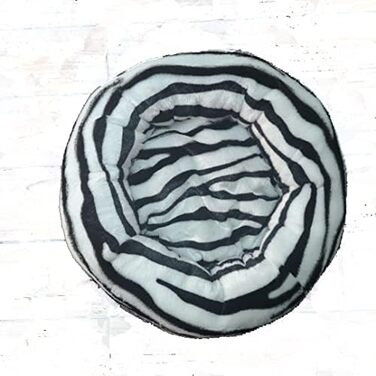 Кругле ліжко для собак та котів Aldenhoven Goods з плюшу, 50 см, Zebra