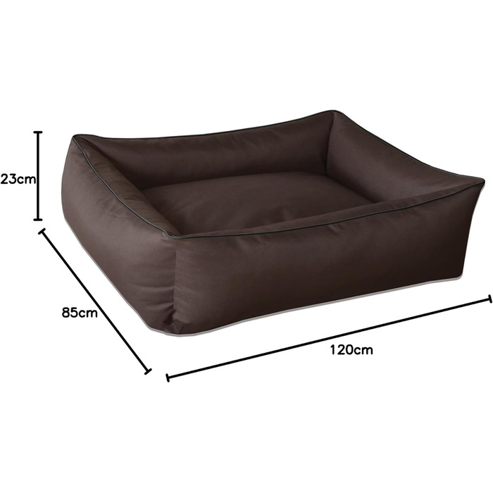 Ліжко для собак BedDog MAX, XXL, коричневе (CHOCOLATE), 120x85x23 см. Знімна та миюча наволочка, зручне собаче ліжко-корзина