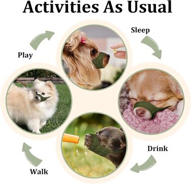 Майзерзон Намордник для собак з короткою мордою, XXS (3.5-4.25 см), м'яка тканина, для грумінгу та ветеринара