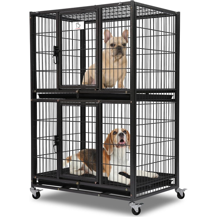 Клітка для домашніх тварин Homey Pet 79 см, міцний пластиковий піддон, чорна